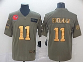 Nike Patriots 11 Julian Edelman 2019 Olive Gold Salute To Service Limited Jersey,baseball caps,new era cap wholesale,wholesale hats